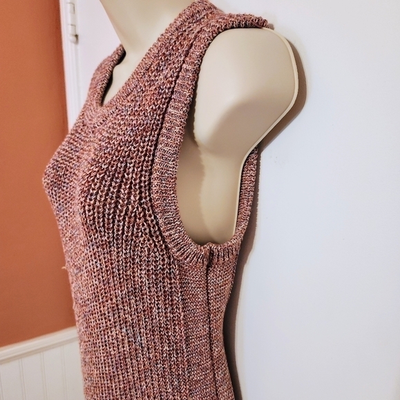 Ella Moss Multicolor Ribbed Knit Sleeveless Tank Medium - Picture 4 of 11